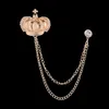 Pins Spettaio Gioielli unisex Fashion per uomini Donne Gold Round Chain Tassel Big Lel Lel Pin Clip da colletto