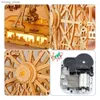 3D -Rätsel ury 3d Musik Holz Puzzle LED City Silhouette Rotatable Rrise Wheal Octave Box Model Kit Assembly Dekor DIY Spielzeug Geschenk für Erwachsene Y240415