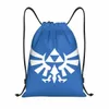 Anpassad Legend of Zeldas DrawString -väskor för butik Yoga ryggsäckar män kvinnor anime game sport gym sackpack v3x4#