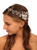 Pearl Brides Hair Comb Crystal Bridal Headwear Fi Wedding Hair Accores Handgjorda brudtärna smycken Party Prom Headpiece N4U6#