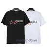 Roupas de designer de ponta para ângulos de paa letra da moda impressa de camiseta curta de manga curta Moda minimalista com rótulos originais 1: 1