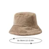 Cappello da secchio caldo peluche invernale morbido per donna colore solido colore fordabile largo brim brim brim capbitini per bacino del tour antivento esterno 240403 240403