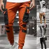 Herrbyxor Stylish Sports Trushers Delicate Casual Slim Fit Men Jogger Contrast Color for Sport