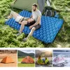 Pads 2 Person Double Camping Sleeping Mat Self Iatable Outdoor Extra Wide Sleeping Pad Nylon Tup Protable Air Mattress Bed Hiking