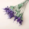 Decorative Flowers 10 Head Lavender Fake Flower Wall Road Lead Artificial Wedding Decoration Garden Dried For