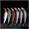 10 peças Intelligent LED Light Fishing Lure USB isca recarregável