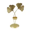 Ljushållare Golden Leaf Holder Ornament Stick Candlestick Crafts Centerpiece Gift For Event Wedding Table Parties Matsal