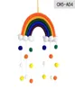 Rainbow Baby Room Decoration Manual Weave Cloud Ball Pendants Kids Room Wall Hanging Home Children Cute Multi Color 14Jy G25758253