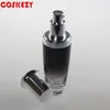 Storage Bottles China Supplier 50ml Glass Lotion Bottle With Aluminum Cap For Personal Skin Care Packaging