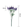 Decorative Flowers 10 Head Lavender Fake Flower Wall Road Lead Artificial Wedding Decoration Garden Dried For