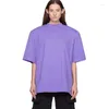 Camisetas femininas de cor sólida cor de pescoço redondo simples de cem cem tops combinando as ombros algodão primavera 2024 y2k