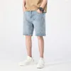 Jeans femininos 2024 Verão masculino Casual Casual Casual Shorts Coreanos Contraste Color Color Baggy Short Male ROPA HOMBRE