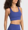 Sports BH Running Fitness Yoga Outfits 4 Lines Push Up Tank Tops med vadderad BH -träning Gymkläder Kvinnor Träning slitage