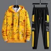 Men's Tracksuits 2024 Spring Autumn Men Fashion Tracksuit Hoodie And Sweatpants Casual Two Piece Set Mens Streetwear Outfit Sport Suit