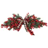 Flores decorativas de Natal Festival Artificial de Pinheiro Artificial Favoriza a Similation com Ball Red para a Decoração de Lintel da porta da parede