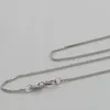 Chaînes 10pcs / lot Solid S925 Collier de chaîne de boîte en argent standard 0,8 mm Sterling Italie 16inch-20nch pour le choix