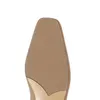 Scarpe eleganti beige albicoch di punta quadrata sandali sandali donne primavera estate tacchi bassi donne donne 2 cm pompe donne casual donna superficiale 44