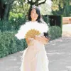 Dekorative Figuren Western Style Fan Brautjungfer Hochzeit bevorzugt Bouquet Flapper Plastic Party Decor Plumage