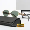 Projektant Premium Fashion Sun Glasses Polygon Pełna metalowa rama oryginalna edycja