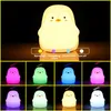 Lamps Shades Cute Penguin Baby Night Light Childrens 7-color Bedroom Light Led USB Rechargeable Eye Protection Childrens Light Gift Q240416