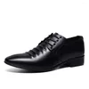 Casual Shoes Mazefeng Italian Style Retro Men Leather Dress Formal Business Oxfords Black Men's Party Big Size 38-48