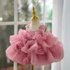 Girl Dresses Customized High Quality Kids Clothing Rose Flowers Toddler Girls Birthday Princess Gorgeous Wedding Gown Vestidos