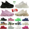 Designer 17FW Triple S Men Women Shoes Casual Sneakers Plataforma Tan Clear Clear Black White Grey Vermelho Pink Pink Blue Royal Neon Green Mens Sport Shoe Shoe Shoe 36-45