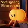 Lâmpadas tons de abóbora Led Night Light Touch Sensor Charging 5V USB Silicone Childrens Holiday Christmas Presente Quarto Decorativo Tabela Luz Q240416