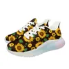 Scarpe casual moda design girasole di girasole da corsa esterna in rete sneaker sport traspiranti ainbow gradiente colore spesso personalizzato