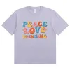 Summer Peace Love Nursing Lettres complètes Fashion Sports Tshirt HARAJUKU Vêtements graphiques Ship Topdrop Ship 240416