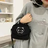 Sac Femmes Canvas Zipper Preppy Style Student Tote Tote épaule Messenger Corduroy Satchel Travel Purse Hands