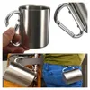 Tumbler 1pc Alpinismo esterno Pulsante Acqua Coppa da viaggio da viaggio in acciaio inossidabile portatile 201 Materiale 201 Materiale