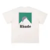 Rhude varumärke tryckt t shirt män kvinnor runda nack t-shirts vår sommaren hög gata stil kvalitet topp tees rhude asiatisk storlek s-xl camiseta casablanca