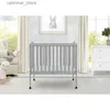 Baby Cribs Folding Portable Mini Baby Crib with 1.5-inch Mattress - Greenguard Gold Certified Grey L416