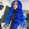 Corpo de 40 polegadas 13x4 perucas de cabelo humano dianteiro transparente para mulheres 250 Densidade Water Wave Water Lace Frontal Wig Al