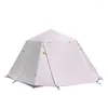 Tentes et abris Hui Lingyang 3-4 Personnes Square Forme entièrement automatique Tent rapide Double couches Famille de camping extérieur étanche