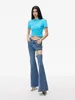 Frauen Jeans Reddachic Zwei-Wear-Frauen Low Taille Flare Hosen mit abnehmbaren Haken Blue Bell Bottoms Grunge Vintage Y2K Bootcut Hosen