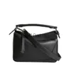 loeweee loewew bag Loeweely Upgraded new black embossed original calf leather puzzle geometric bag soft men and women