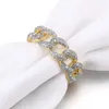 Jasen smycken anpassad hiphop bling micro pave 14k solid guld moissanite diamant miami kubansk länkkedja ring för män