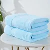 Handtuch Bad Feste Farbe Strand langstapel Baumwollblau grau Dusche Schwimmen für Badezimmer El Home Textile 70 135