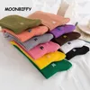 Men's Socks Women Sports Color Stockings R Letter Korean College Style Solid Cotton Ins Tide Fashion High Waist Pile Cool