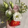 Vases French Fries Sac Design Vase Flower Arrangement Creative Resin Resin Dry Fried Chips Box Pot Desktop Home Decor