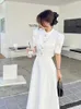 Vestidos de trabajo moda coreana dulce elegante elegante juego de 2 piezas de verano