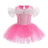 Abiti da ragazza Christmas Girls Lace Flower Princess Ballet Dress Hall Abito da ballo Cosplay Cosplay Stage Performance Party Pratica costumi