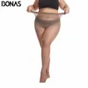 WB7A Socks Sexy Bonas 20d Ultra-Tamas Tizes Grandes Mulheres Mulheres 120 kg Pantyhose Super Elastic Size Sexy Nylon Pantyhose Plus Size Tizes 240416