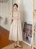 Casual Dresses NYFS 2024 Summer Korea Woman Dress Vestidos Robe Elbise Loose Plus Size Linen Cotton Sleeveless Backless Long