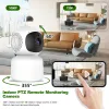 시스템 2.4G/5G TUYA SMART HOME WIFI IP 카메라 실내 WIFI 보안 감시 카메라 자동 추적 베이비 모니터 무선 Alexa 카메라