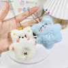 Clèchoirs en peluche 1 pc dessin animé ours squeak keakchain pendentif mignon peluche poupée jouet kawaii sac en peluche doux décorations pour couples d'amis de couple y240415