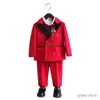 Anzüge Baby Boys Anzug Kostüm für Kinder Jungenanzug für Hochzeitsjacke Hosen Krawatte 3PCS -Fotografie Anzug Kinder 1 Jahr Geburtstag Blazer Kleid