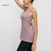 Fiess Sex Align Lu Cross Crop Top Breathe Freely Yoga Bra Workout Women Racerback Tank Tops Open Back Running Sports Vest s Lemon Gym Runnin